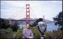 SHELBY AT THE GOLDEN GATE BRIDGE
