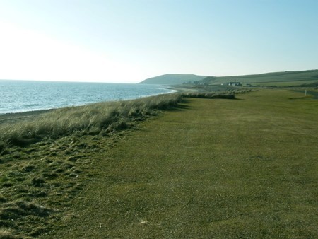 A GRASSY CAR PARK AND PICNIC AT LUCE BAY