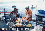 COOKING AND EATING ASHORE ON A DESERT ISLAND
