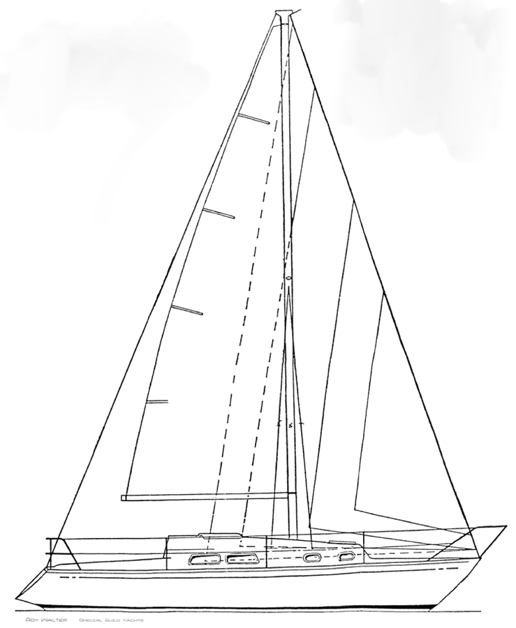 LINE DRAWING OF SAILS