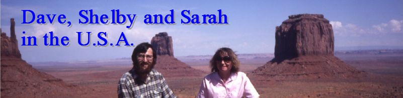 DAVE,  SHELBY AND SARAH IN THE U.S.A.